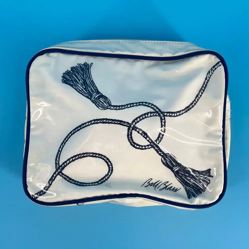 Bill Blass Cosmetic Bag Nautical Tassel Design